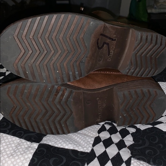 Brown Zip Up Army Boots Size 7 - Picture 8 of 8